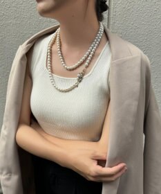 Phoebe ブルーミングロングパールネックレス