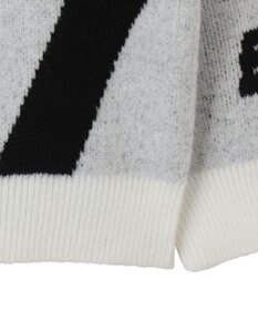 WEGO 配色スポーツグラフィックフラッフィーニットプルオーバー