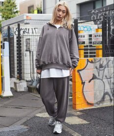 WEGO ピグメントロゴスウェットパンツ