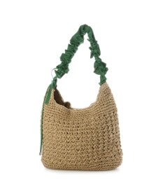 UNBILLION カシュカシュ cachecache / ドロストフリルハンドル地柄編みトート カゴバッグ