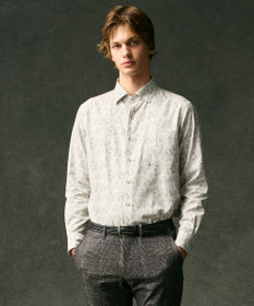 JOSEPH ABBOUD 【自然な光沢感】コットンビエラフラワープリント シャツ アイボリー系5