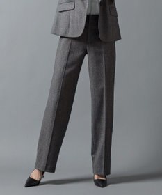 J.PRESS LADIES 【セットアップ対応】ウールストレッチツイード ストレート パンツ