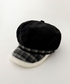 WEGO チェック柄Fスエードキャスケット