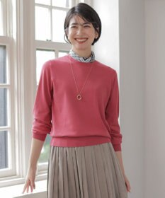 J.PRESS LADIES L 【人気定番アイテム・シーンレスに活躍・WEB限定カラーあり】PRINCE クルーネック ニット ローズ系