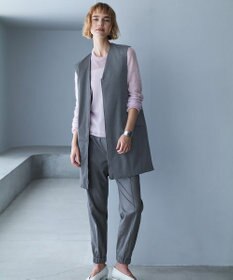 ICB 【洗える・リバーシブル着用可】T/Wツイルキルト リバーシブル パディング ジレ