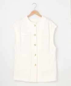 SHARE PARK LADIES 【洗える】ケーブルジャガード ジレ