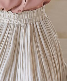 Tiaclasse 【安田美沙子さん着用・洗える】ヴィンテージサテンプリーツスカート