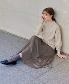 Tiaclasse 【安田美沙子さん着用・洗える】ヴィンテージサテンプリーツスカート