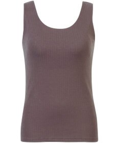 Wing カップ付きタンクトップ 綿混素材(身生地) ラク きれいなバストシルエット 【シンクロブラトップ リブタイプ】 ノースリーブ ブラトップ ET1172 ウイング／ワコール