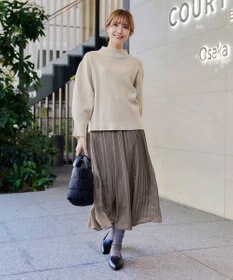 Tiaclasse 【安田美沙子さん着用・洗える】ヴィンテージサテンプリーツスカート