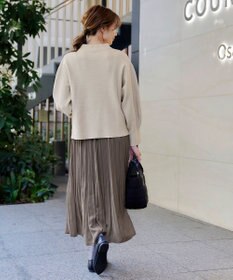 Tiaclasse 【安田美沙子さん着用・洗える】ヴィンテージサテンプリーツスカート