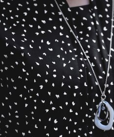 Tiaclasse L 【洗える】変形ドット柄ワンピース