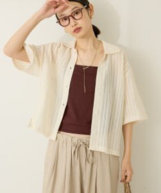 AMERICAN HOLIC メッシュ半袖ブラウス