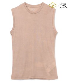 BEIGE， Washable Silk / Sleeveless T スリーブレスTシャツ