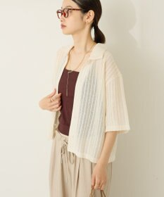 AMERICAN HOLIC メッシュ半袖ブラウス