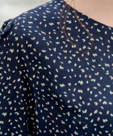 Tiaclasse L 【洗える】変形ドット柄ワンピース