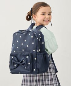 ANY KIDS 【10L容量】総柄刺繍リュック ネイビー