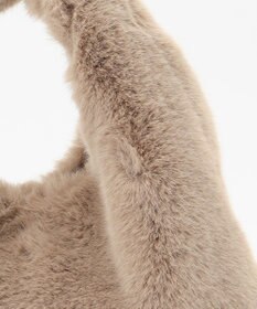 自由区 フェイクファーワンハンドル バッグ