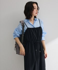 Green Parks 胸元バルーンワイドシルエットサロペット