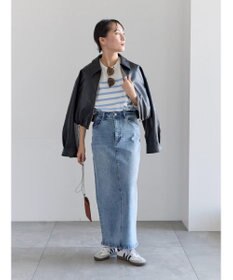 Te chichi フェイクレザークロップドブルゾン