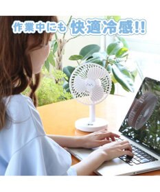 Mother garden しろたん スタンドデスクファンミニ 卓上扇風機