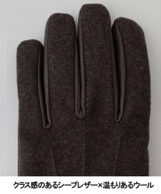GOTAIRIKU 【スマホ対応】DRAGO/ドラゴ ウールシープレザーコンビ グローブ_無地