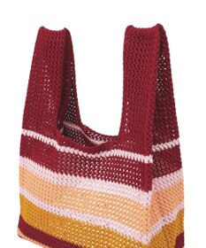 earth music&ecology マルチボーダーニットバッグ