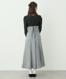 earth music&ecology リブカットソードッキングワンピース