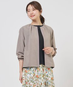 J.PRESS LADIES BREEZE COOL トロ ノーカラー ブルゾン