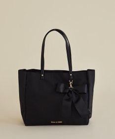 Maison de FLEUR リボンチャーム付き3ルームトートバッグ