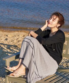 Tiaclasse L 【小倉優子さん着用】【洗える】サマーニットショートパーカー