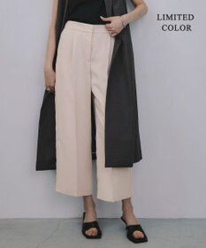 ICB 【WEB限定カラーあり】FluidBackSatin ワイドクロップドパンツ