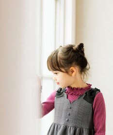 ANY KIDS テレコハイネック長袖Tシャツ