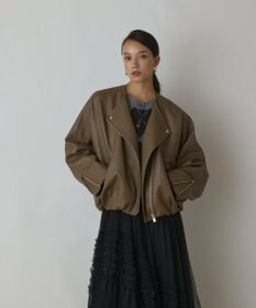 GRACE CONTINENTAL フェイクレザーライダース