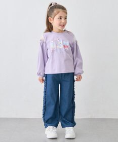 ANY KIDS 【ときめきストレッチ】サイドフリル カットパンツ