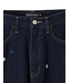 Green Parks ・Ｄｏｕｂｌｅ　Ｆｌａｇｓ　ハナ＆ハート　刺繍デニムパンツ