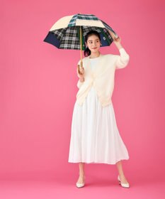 +RING 【UPF50＋】【限定/日本製】晴雨兼用傘（長ショート）GRN-CHK SR429