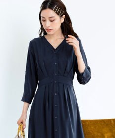 Tiaclasse L 【新色追加・洗える】バックリボン前開きワンピース