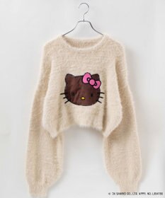 WEGO 【サンリオ】HELLOKITTYコラボシャギーニット