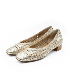 APOM レザーメッシュパンプス30