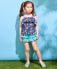 ANY KIDS 花柄×ドット柄 セパレート 水着