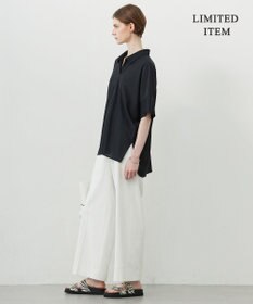 ICB 【WEB限定・洗える】シアートリコット スキッパーカットソー