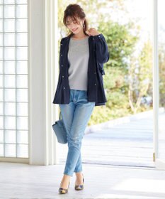 Tiaclasse L 【洗える】大人上品なスカラップレースコンビニット