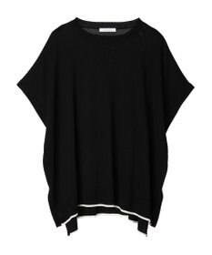 Green Parks 推しニット　裾ラインポンチョ型チュニック