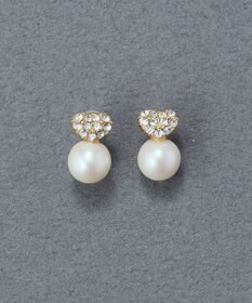 Phoebe 〈金属アレルギー対応〉タイニーラブパールセラミックポストピアス　ぷっくりハート