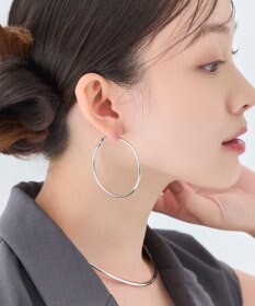 Phoebe 【金属アレルギー対応】ライトフープピアス　シルバー/ステンレス/大振り