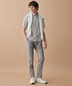 JOSEPH ABBOUD 【キングサイズ・綿100％・JAPANファブリック】パナマボイルプリント 半袖シャツ