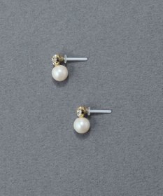 Phoebe 〈金属アレルギー対応〉タイニーラブパールセラミックポストピアス　ぷっくりハート