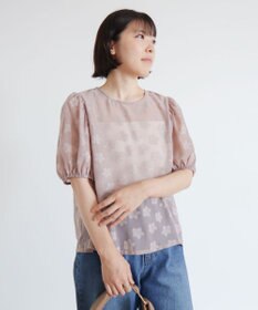 Green Parks ・ＥＬＥＮＣＡＲＥ　ＤＵＥ　フラワージャカードブラウス