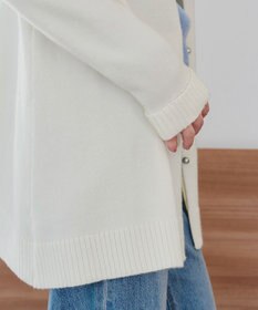 Tiaclasse 【洗える】ラウンドネックミドル丈ニットカーディガン